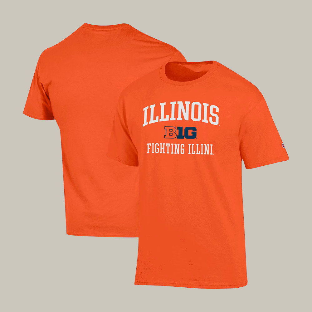 Champion Illinois Fighting Illini Big Ten T-Shirt March Madness Final Four Shirt Brother Gift Idea