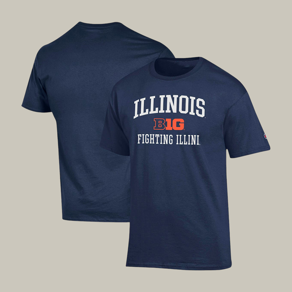 Champion Illinois Fighting Illini Big Ten T-Shirt March Madness Shirt Gift For Him