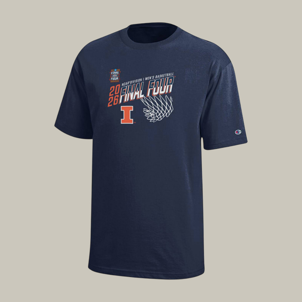 Champion Illinois Fighting Illini T-Shirt 2026 NCAA Men's Final Four Clothing Good Gift For Dad