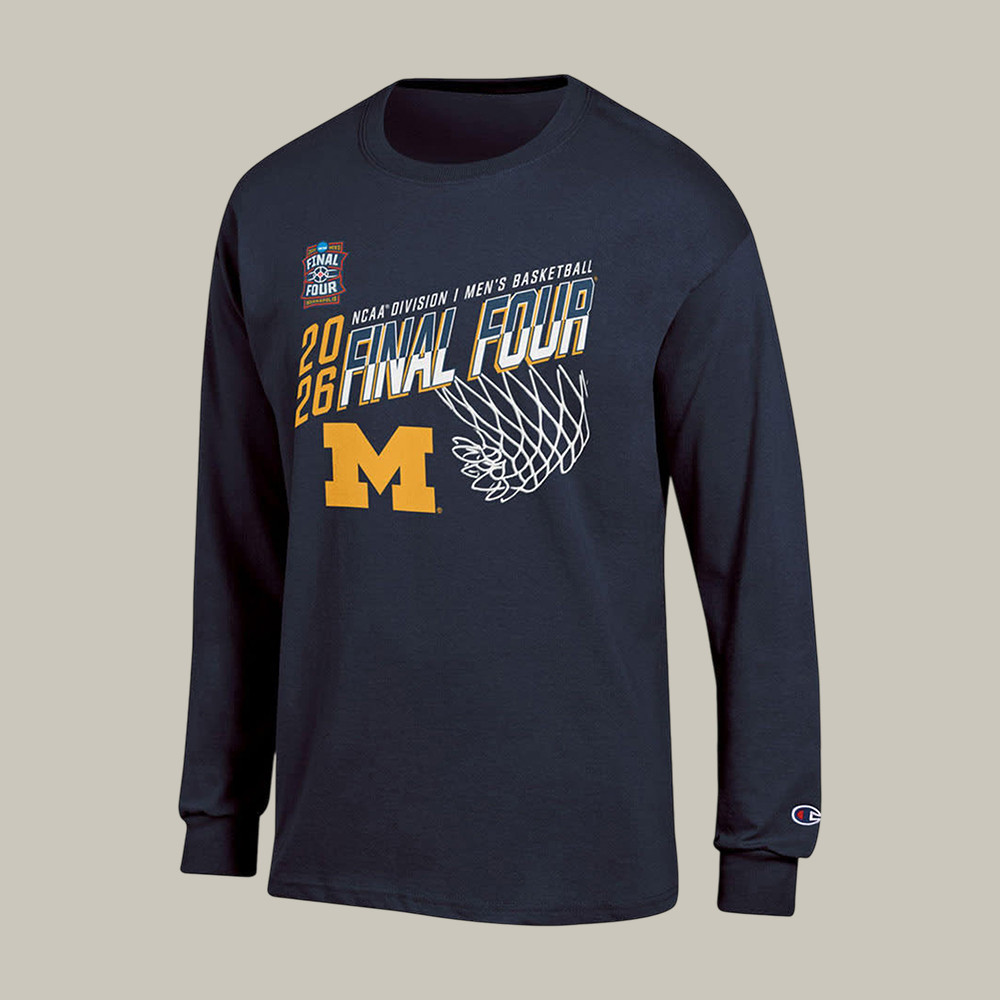 Champion Michigan Wolverines MBB Final Four Long Sleeve Shirt Basketball Apparel