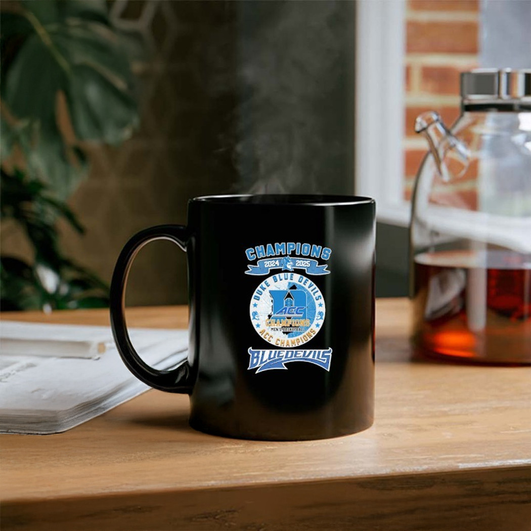 Champions 2024-2025 Duke Blue Devils Men's Basketball ACC Tournament Mug Duke Basketball Mug