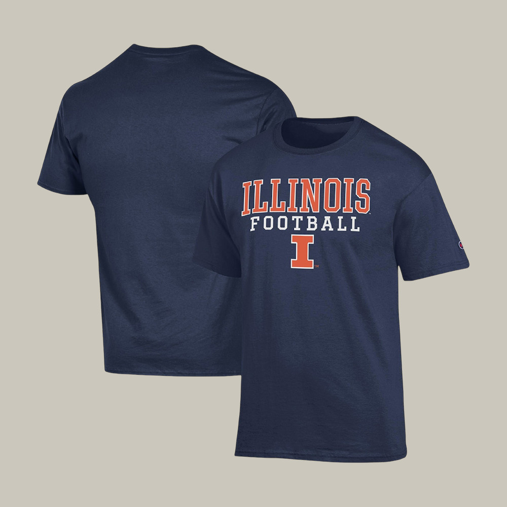 Champions Illinois Fighting Illini Football T-Shirt Game Day Clothing Present Idea