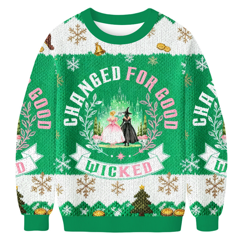Changed For Good Wicked Christmas Ugly Sweater Xmas Clothing Christmas Gifts For Girlfriend