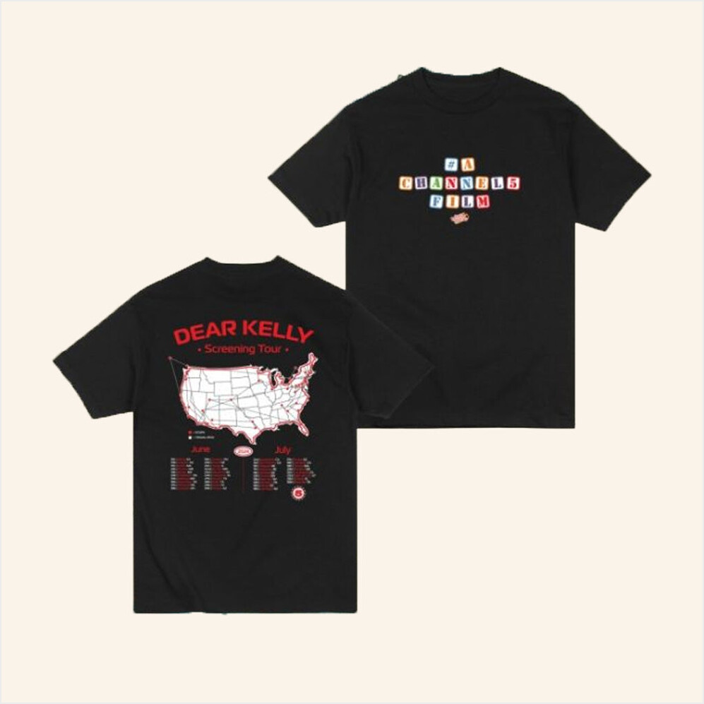 Channel 5 Merch Dear Kelly Black T-Shirt Birthday Gifts For Dad Gifts For Friends Christmas Presents