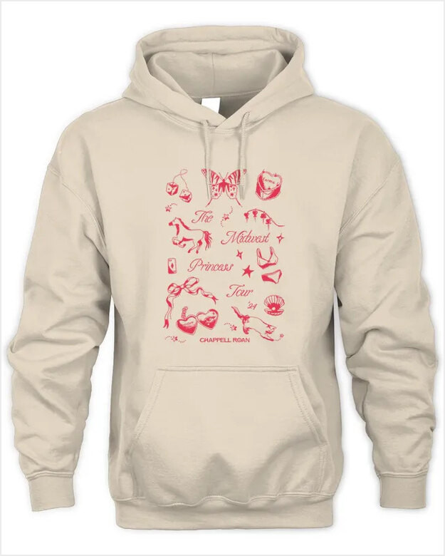 Chappell Roan Merch Midwest Princess Tour Hoodie Gifts For Best Friend Trendy Merch