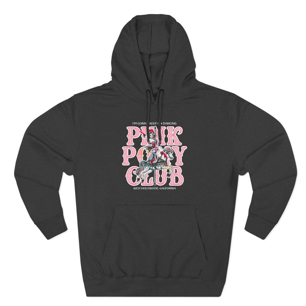 Chappell Roan Merch Tour 2025 Chappell Roan I'm Gonna Keep On Dancing Pink Pony Club Hoodie Black Chappell Roan Merch Tour 2025 Chappell Roan I'm Gonna Keep On Dancing Pink Pony Club Hoodie Black