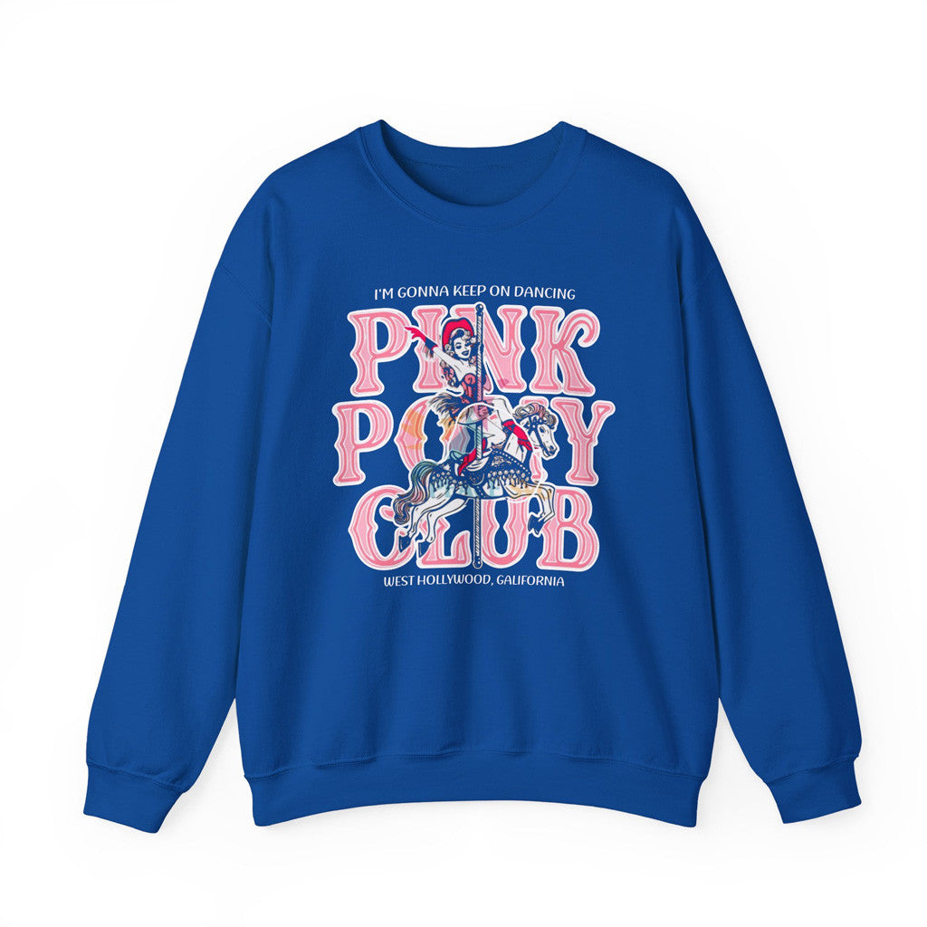 Chappell Roan Merch Tour 2025 Chappell Roan I'm Gonna Keep On Dancing Pink Pony Club Sweatshirt Chappell Roan Merch Tour 2025 Chappell Roan I'm Gonna Keep On Dancing Pink Pony Club Sweatshirt