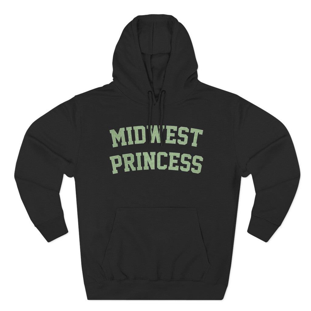 Chappell Roan Merch Tour 2025 Chappell Roan Midwest Princess Collegiate Hoodie Black Chappell Roan Merch Tour 2025 Chappell Roan Midwest Princess Collegiate Hoodie Black