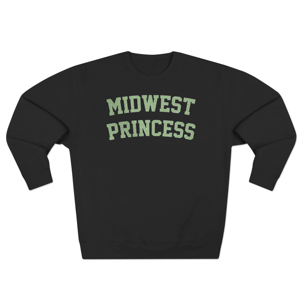 Chappell Roan Merch Tour 2025 Chappell Roan Midwest Princess Collegiate Sweatshirt Black Chappell Roan Merch Tour 2025 Chappell Roan Midwest Princess Collegiate Sweatshirt Black