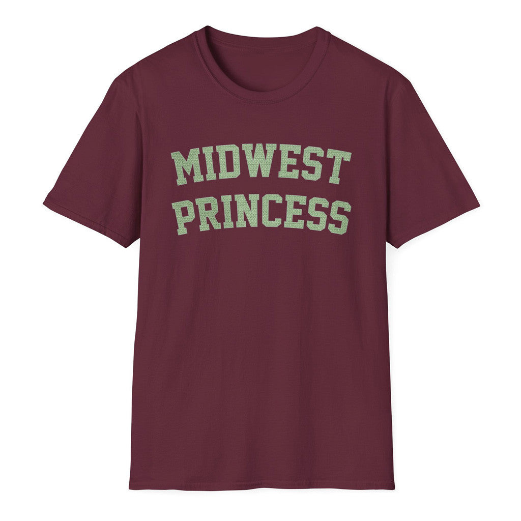 Chappell Roan Merch Tour 2025 Chappell Roan Midwest Princess Collegiate T-Shirt Maroon Chappell Roan Merch Tour 2025 Chappell Roan Midwest Princess Collegiate T-Shirt Maroon