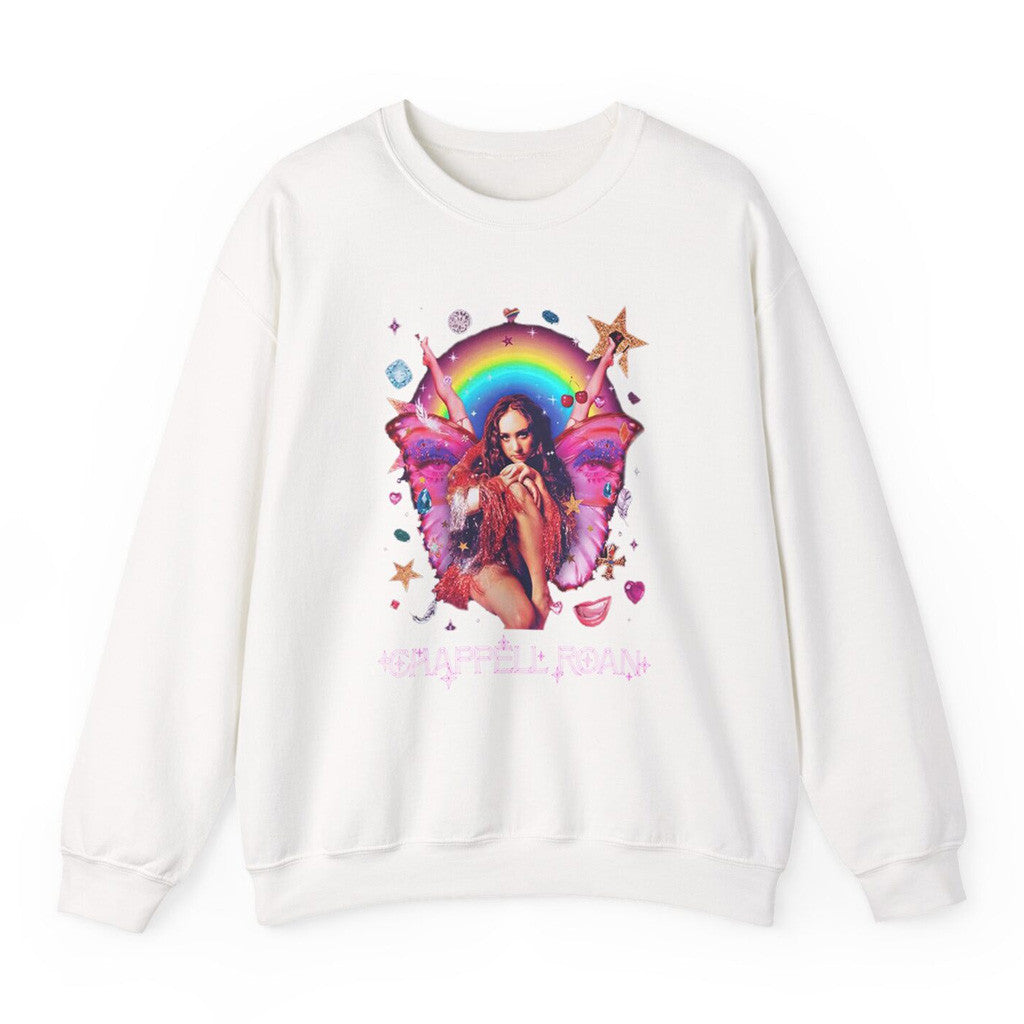 Chappell Roan Merch Tour 2025 Fairy Sweatshirt White Best Gifts For Music Lovers Chappell Roan Merch Tour 2025 Fairy Sweatshirt White Best Gifts For Music Lovers