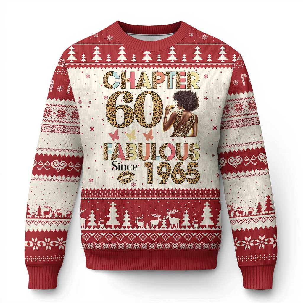 Chapter 60 Fabulous 1965 Ugly Christmas Sweater Funny Xmas Jumpers Women's Gift