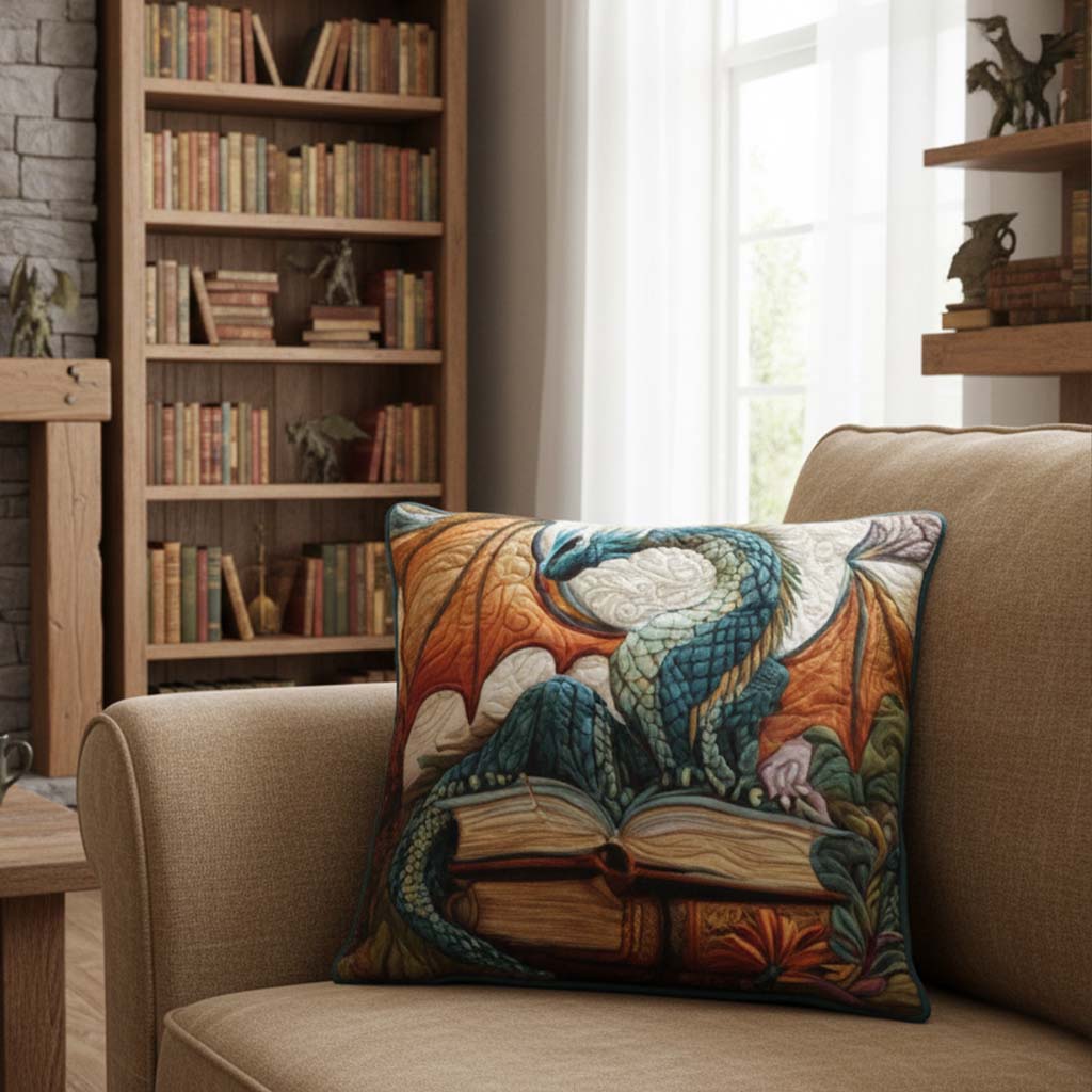 Chapter by Chapter Quilted Pillow Case Square Pillow Covers Bookish Gift Ideas