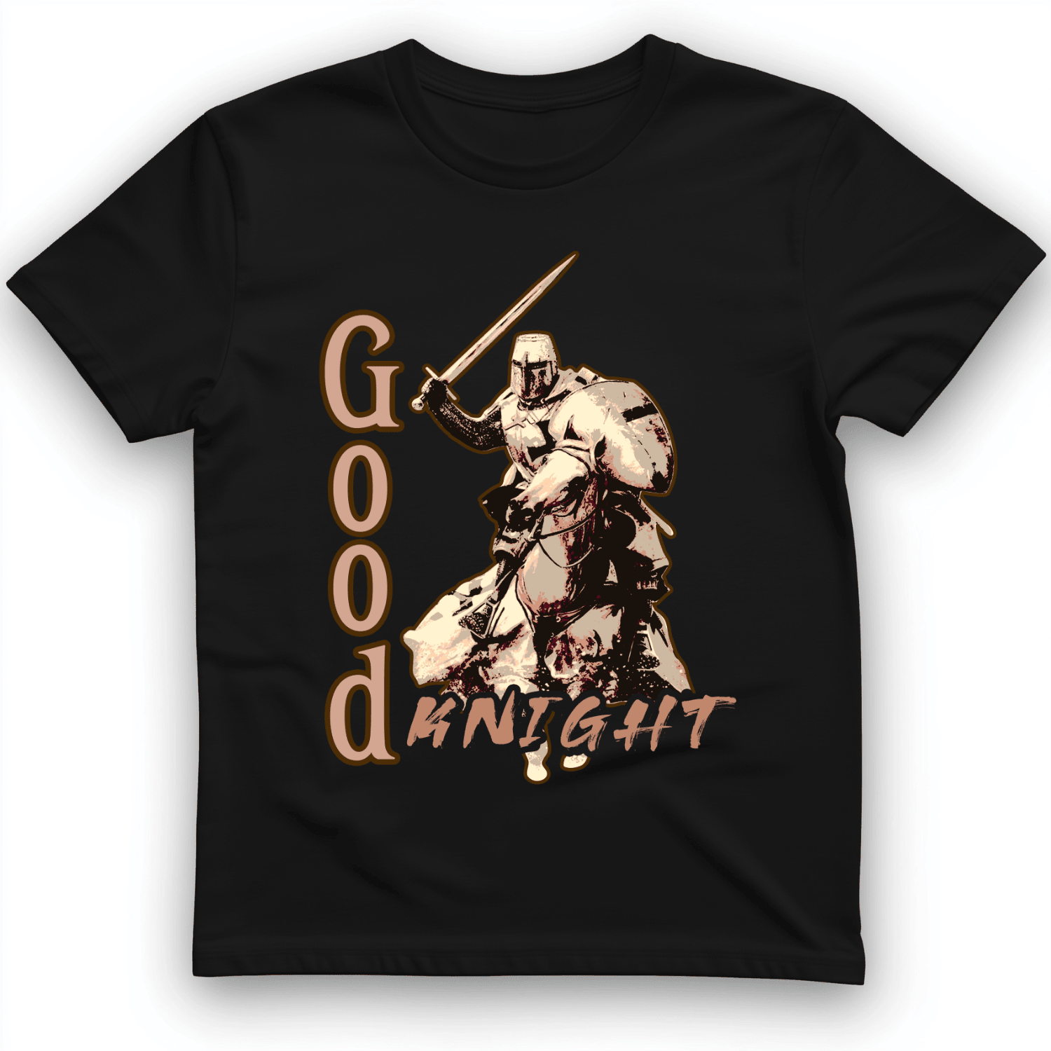 Charging Knight T-Shirt Historical Graphic Shirt Unique Gifts For Men