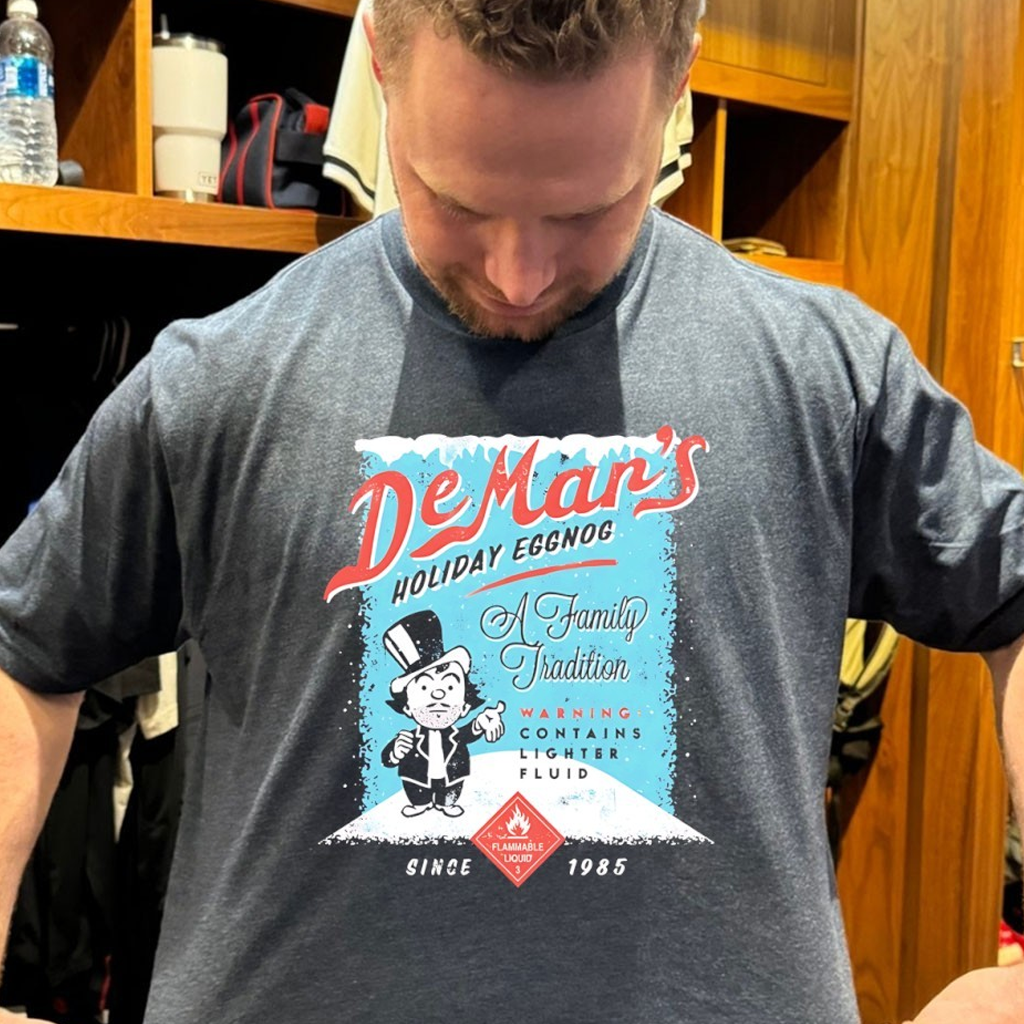 Charles Demar's Eggnog A Family Tradition Warning Contains Lighter Fluid Since 1985 Shirt