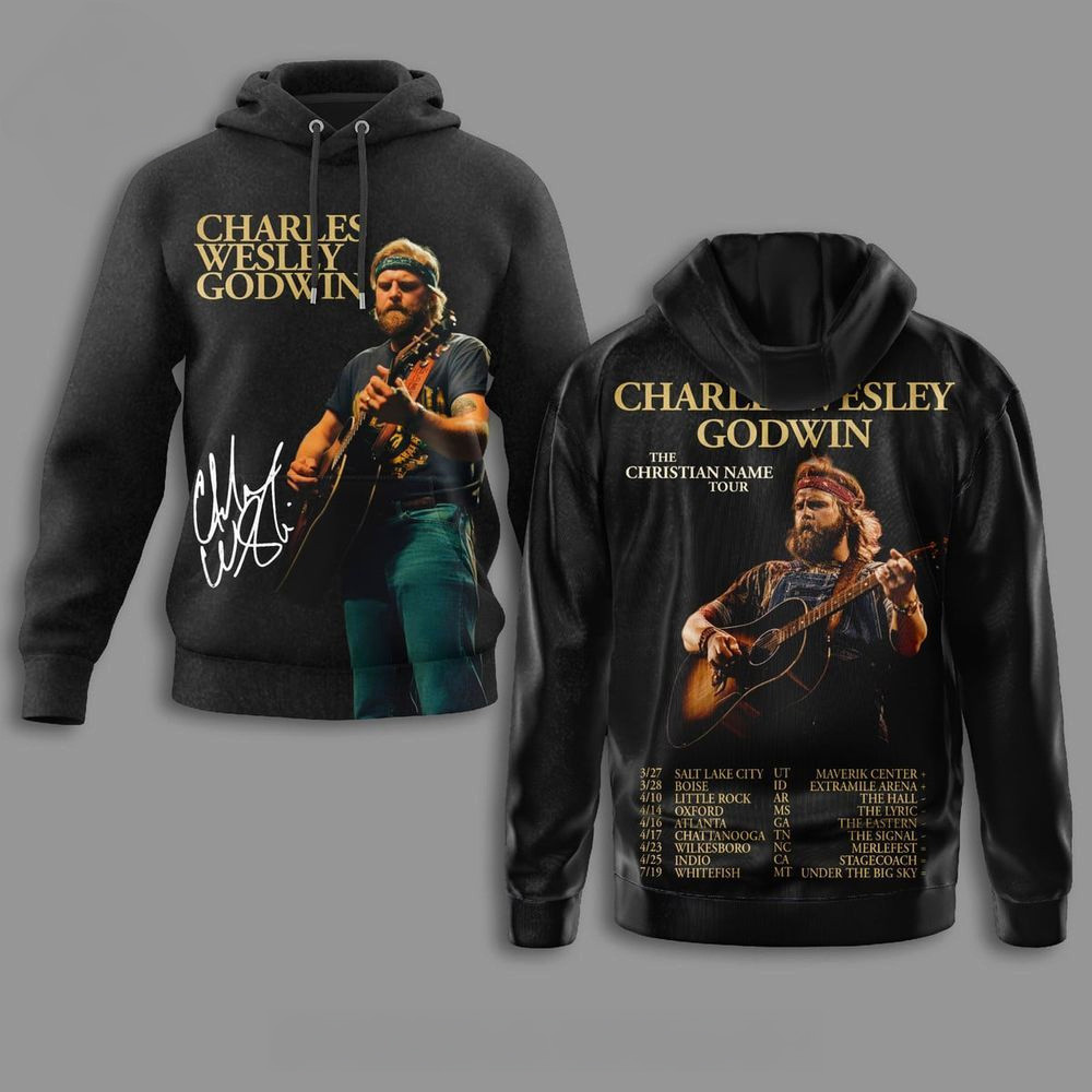 Charles Wesley Godwin The Christian Name Tour Hoodie Charles Wesley Godwin Merch Gifts For Fan