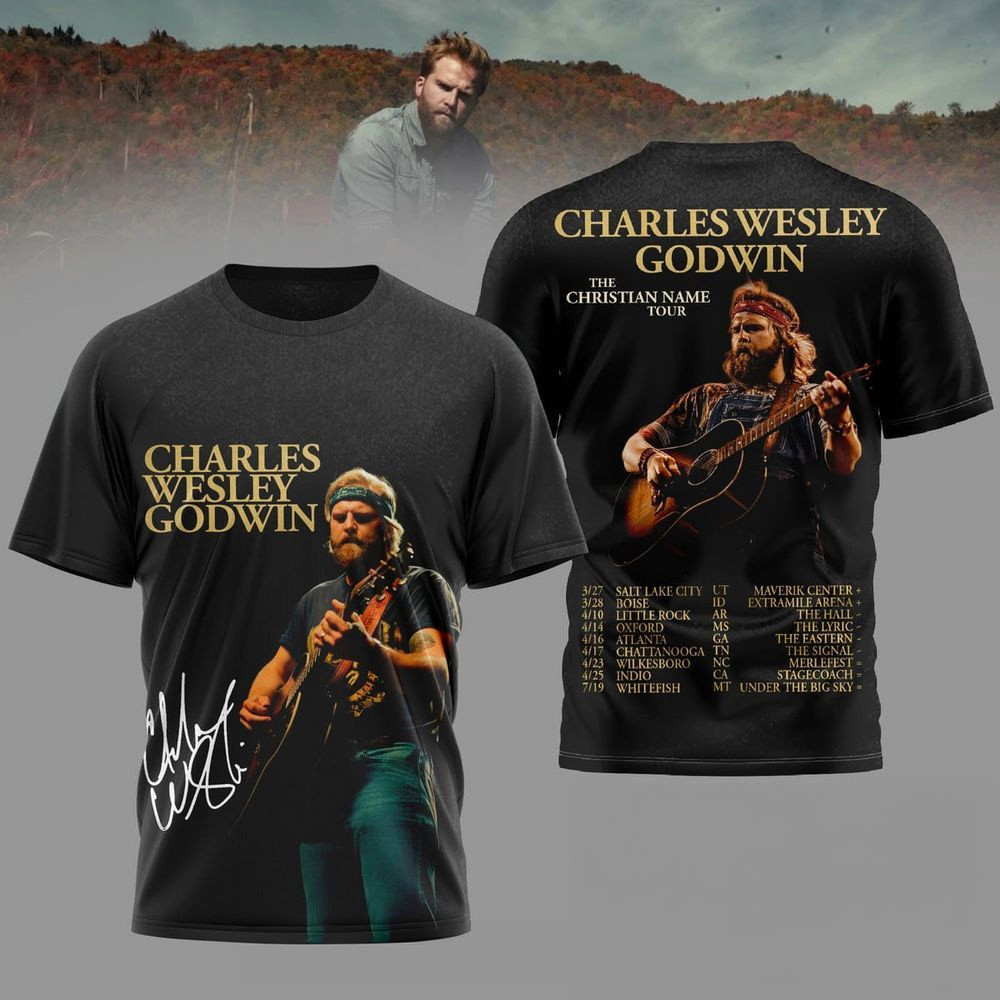 Charles Wesley Godwin The Christian Name Tour T-Shirt Charles Wesley Godwin Merch Gifts For Fan