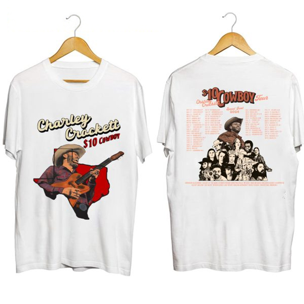 Charley Crockett 10 Cowboy Tour Shirt Charley Crockett Merch Music Related Gifts For Guys Charley Crockett 10 Cowboy Tour Shirt Charley Crockett Merch Music Related Gifts For Guys