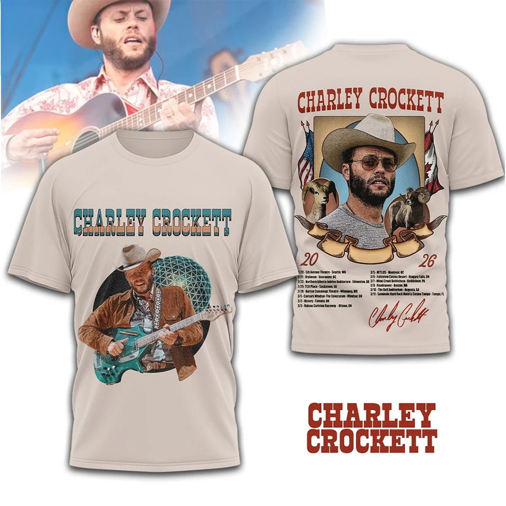 Charley Crockett 2026 Tour Shirt Charley Crockett Merch Best Gifts For Music Lovers