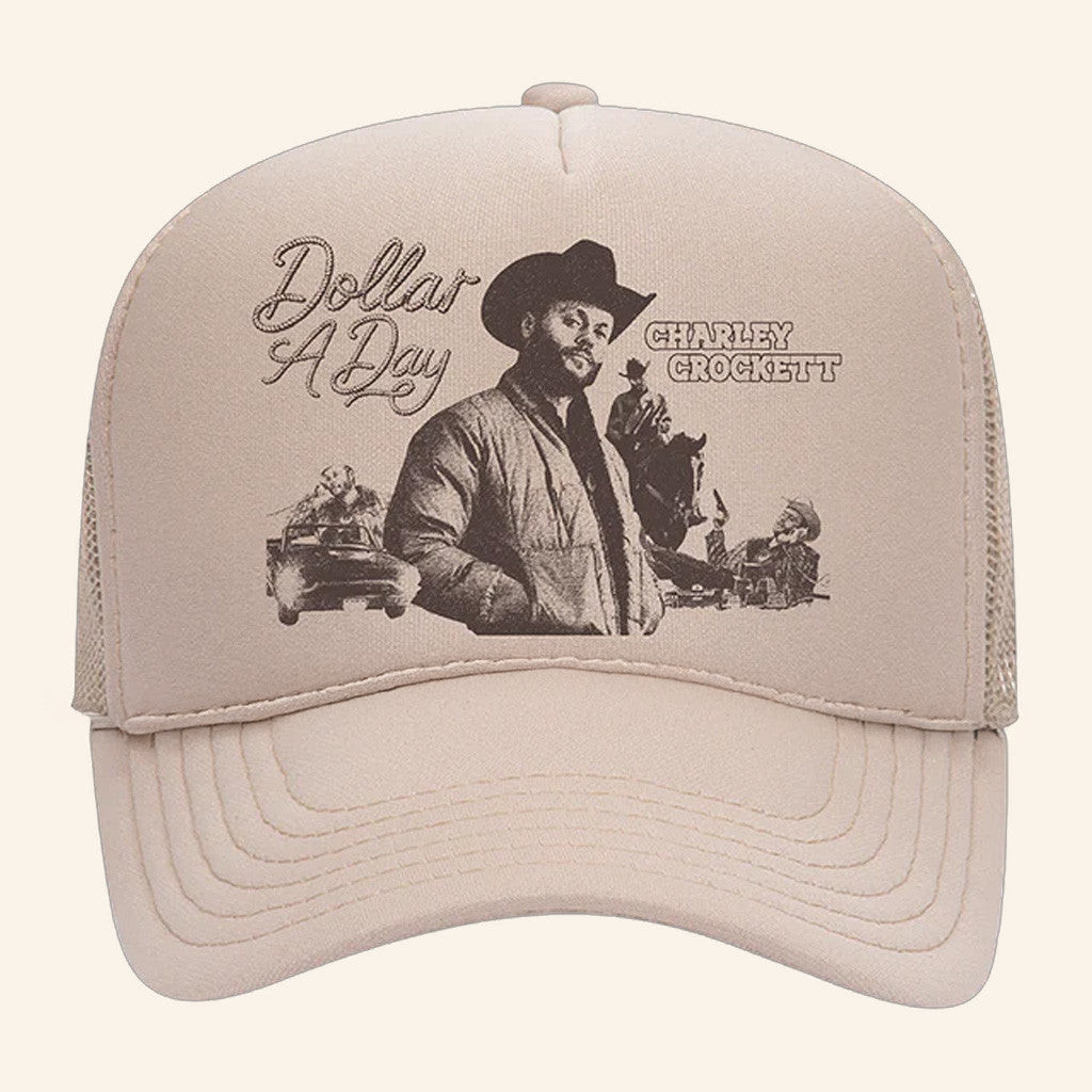 Charley Crockett Merch Dollar A Day Trucker Hat Best Gifts For Husband Charley Crockett Merch Dollar A Day Trucker Hat Best Gifts For Husband