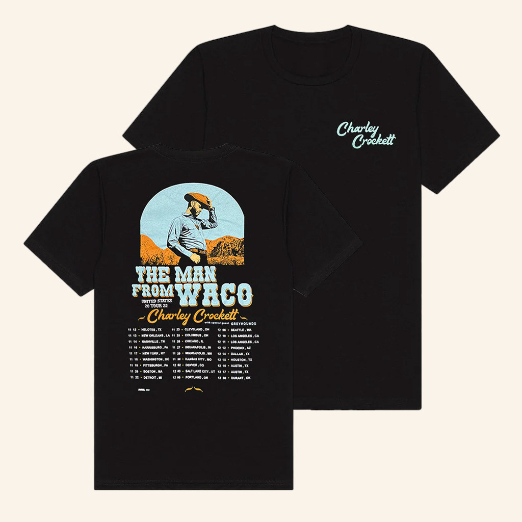 Charley Crockett Merch The Man From Waco Us Tour T-Shirt Christmas Gifts For Him