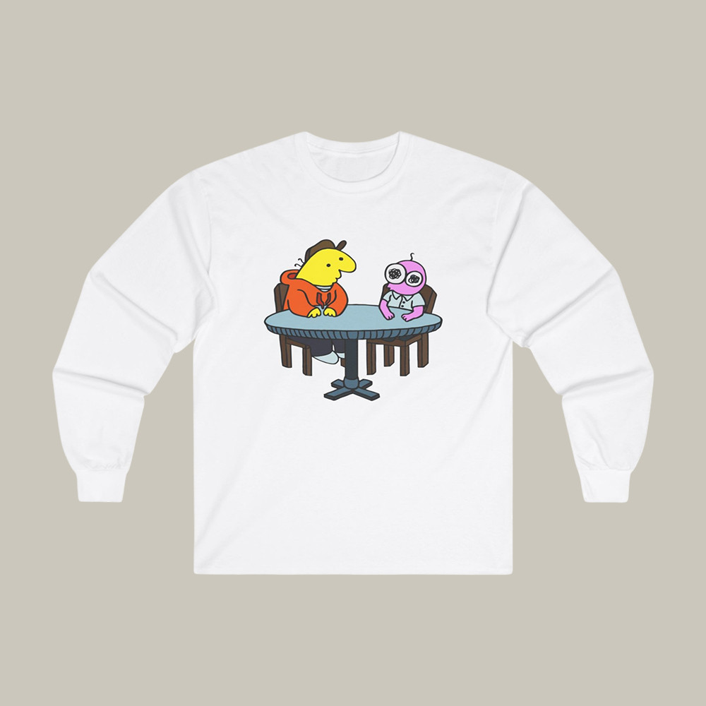 Charlie And Pim Smiling Friends Long Sleeve Shirt Adult Swim Series Smiling Friends Apparel