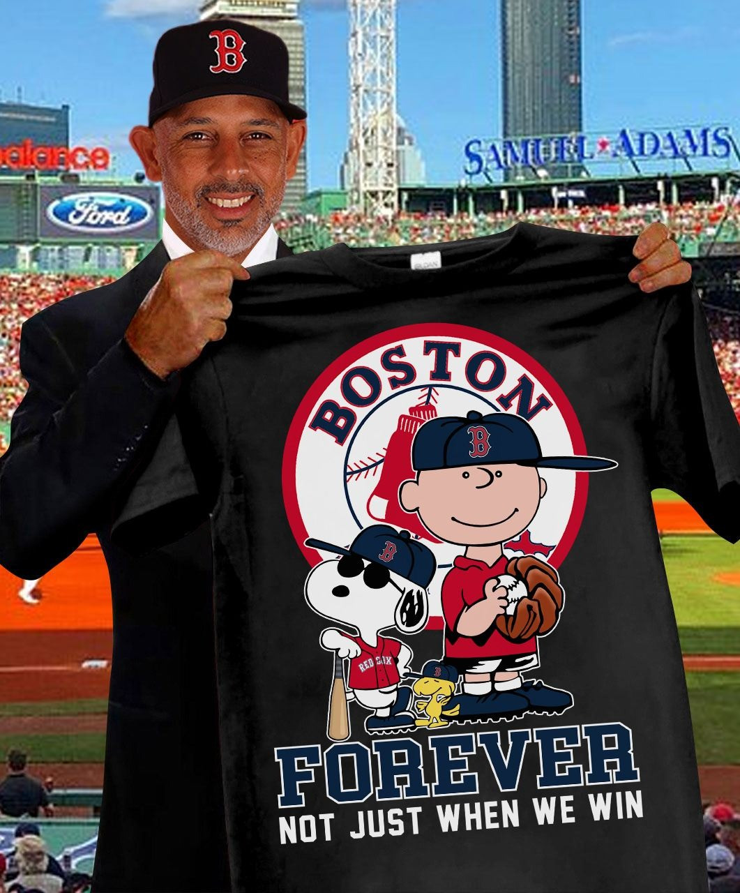 Charlie Brown Snoopy Boston Red Sox Forever T-Shirt Not Just When We Win Gift For Fan Merch