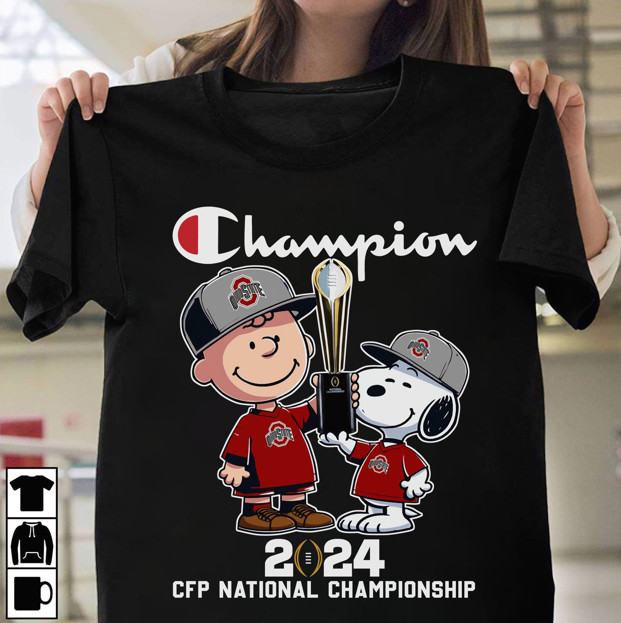 Charlie Brown Snoopy Ohio State National Championship Shirt 2024 2025 Football Gift Items