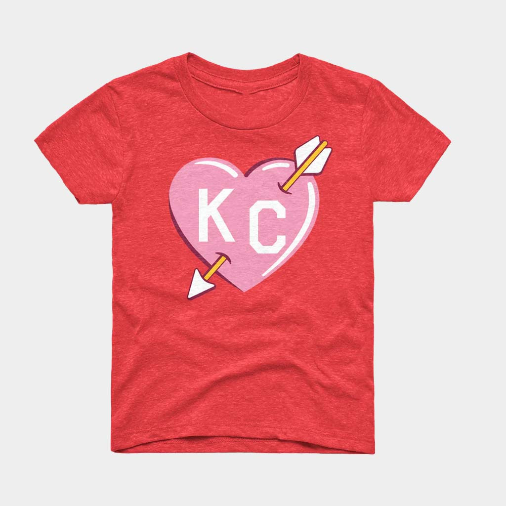 Charlie Hustle Merch Bow And Arrow KC Heart T-Shirt Birthday Present For Daughter