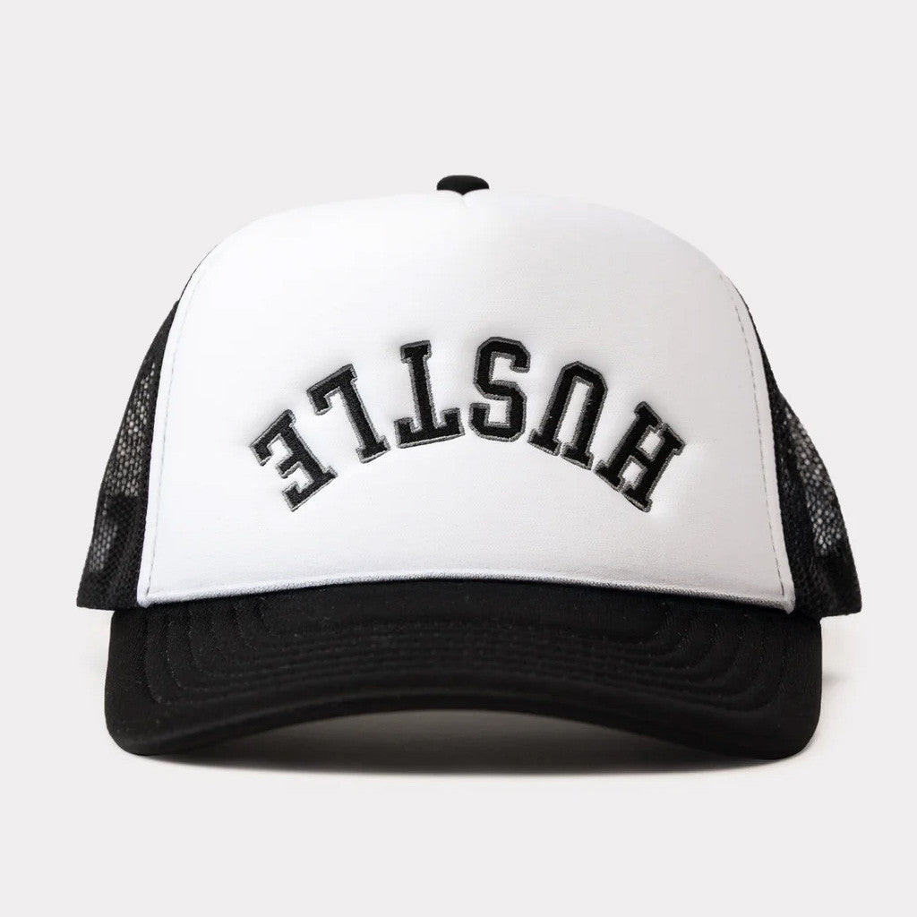 Charlie Hustle Merch White And Black Hustle Trucker Hat Gift Ideas For Husband Charlie Hustle Merch White And Black Hustle Trucker Hat Gift Ideas For Husband