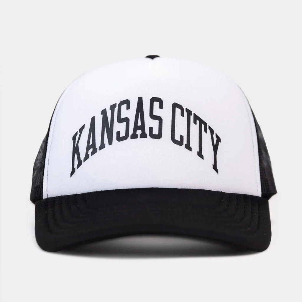 Charlie Hustle Merch White And Black Kansas City Trucker Hat Gifts For Him Charlie Hustle Merch White And Black Kansas City Trucker Hat Gifts For Him