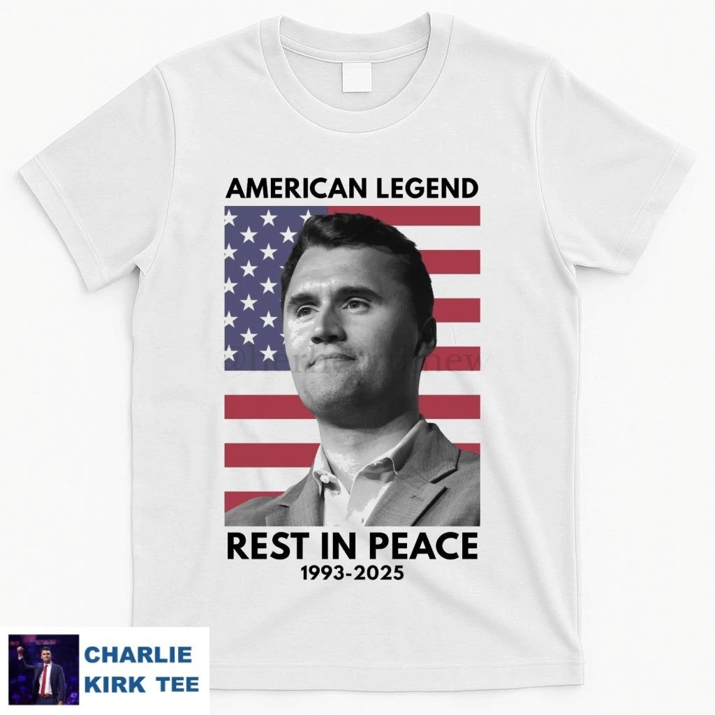 Charlie Kirk 1993-2025 American Legend T-Shirt Rest In Peace Patriotic Memorial Gifts Tee