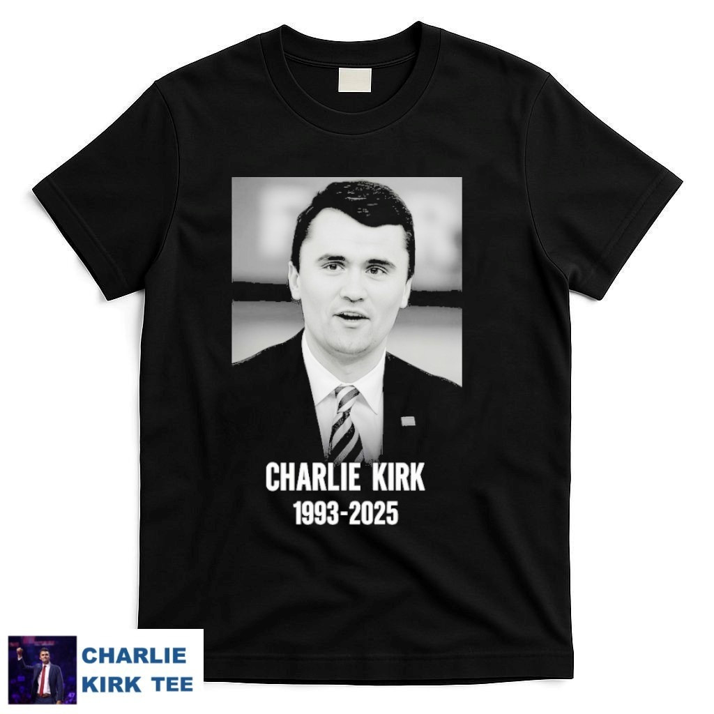 Charlie Kirk 1993-2025 Photograph T-Shirt Memorial Tribute Gifts Shirt