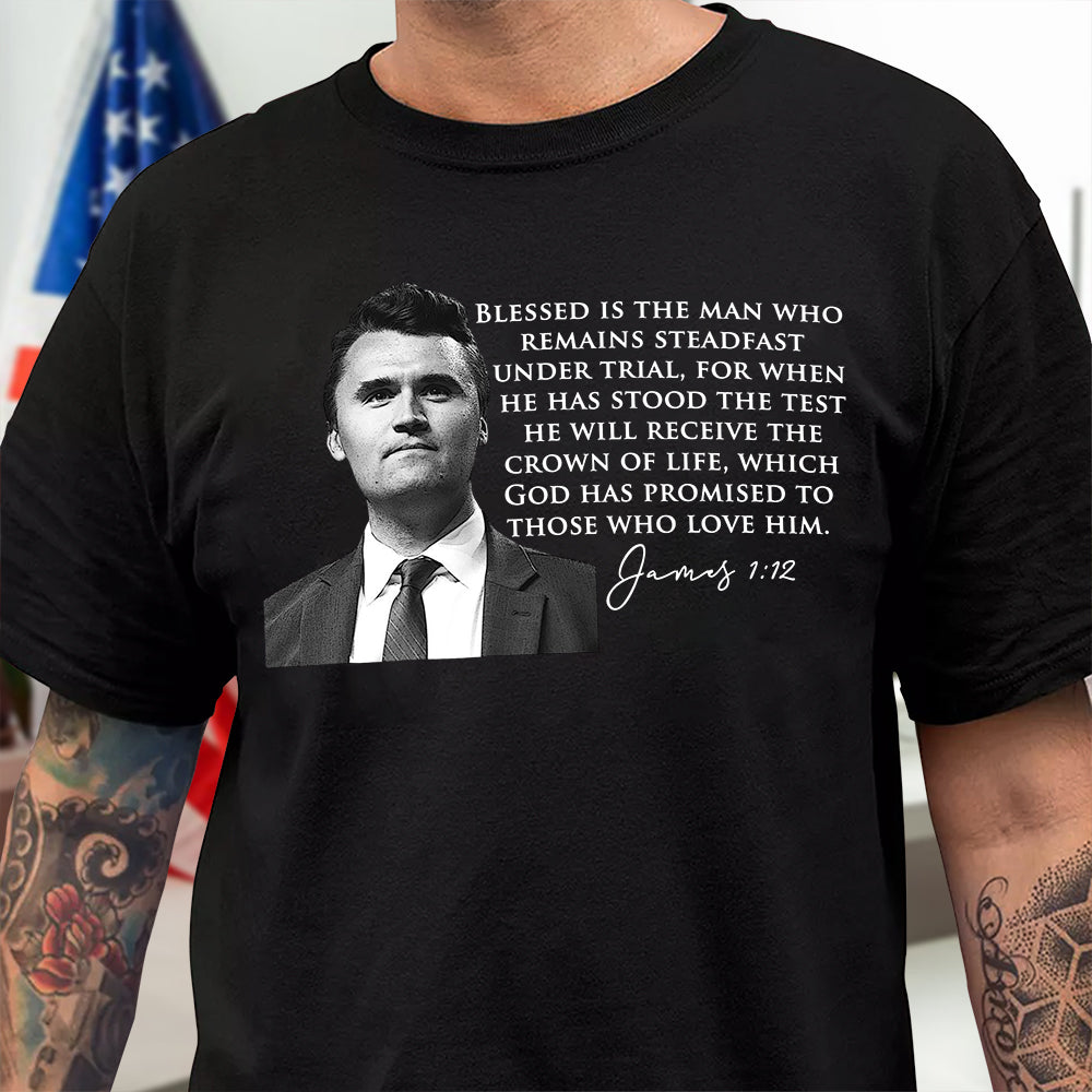 Charlie Kirk A True Patriot Biblical Dark Shirt Gift for Free Speech Supporters