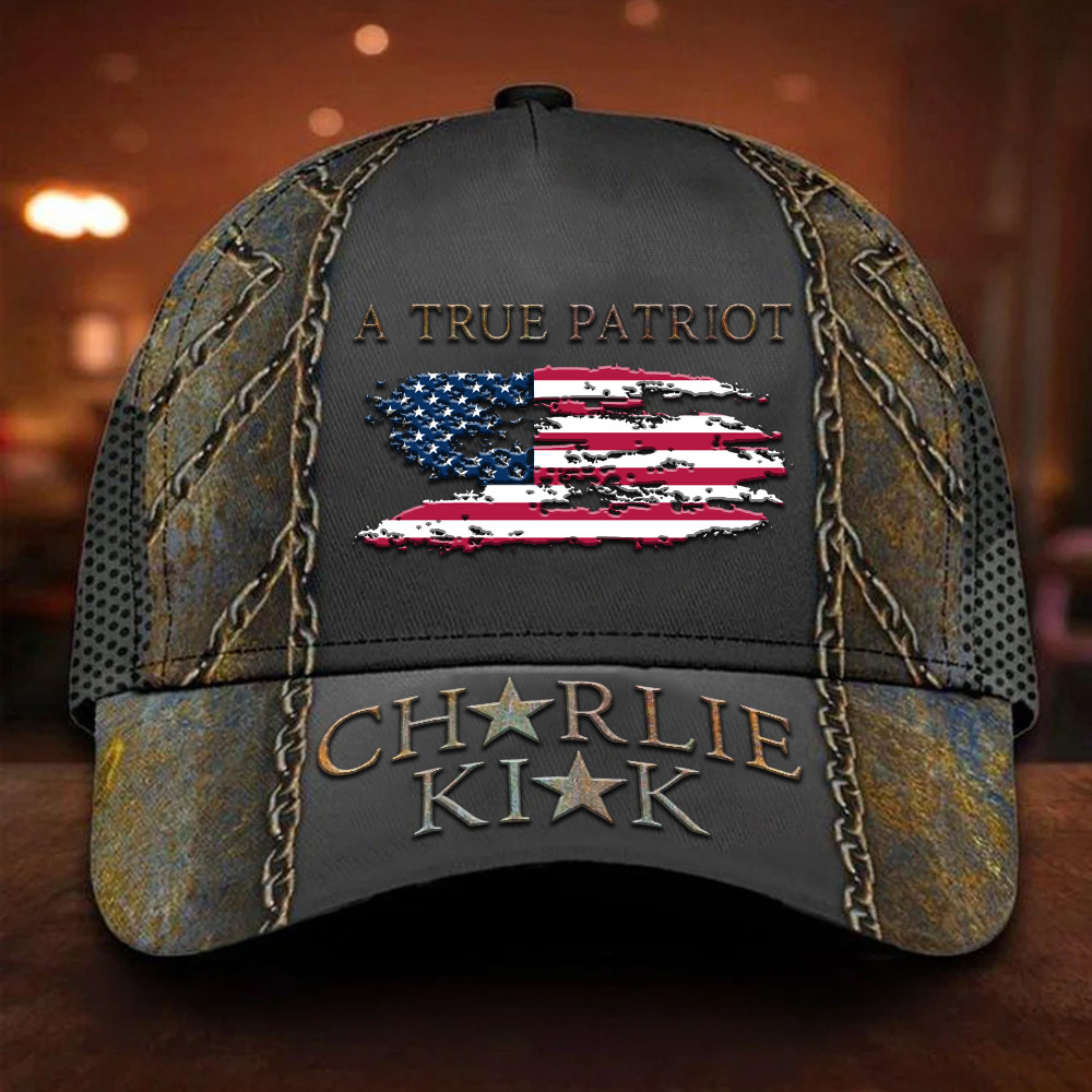 Charlie Kirk A True Patriot Hat Justice For Charlie Kirk Cap Memorial Gifts For Him