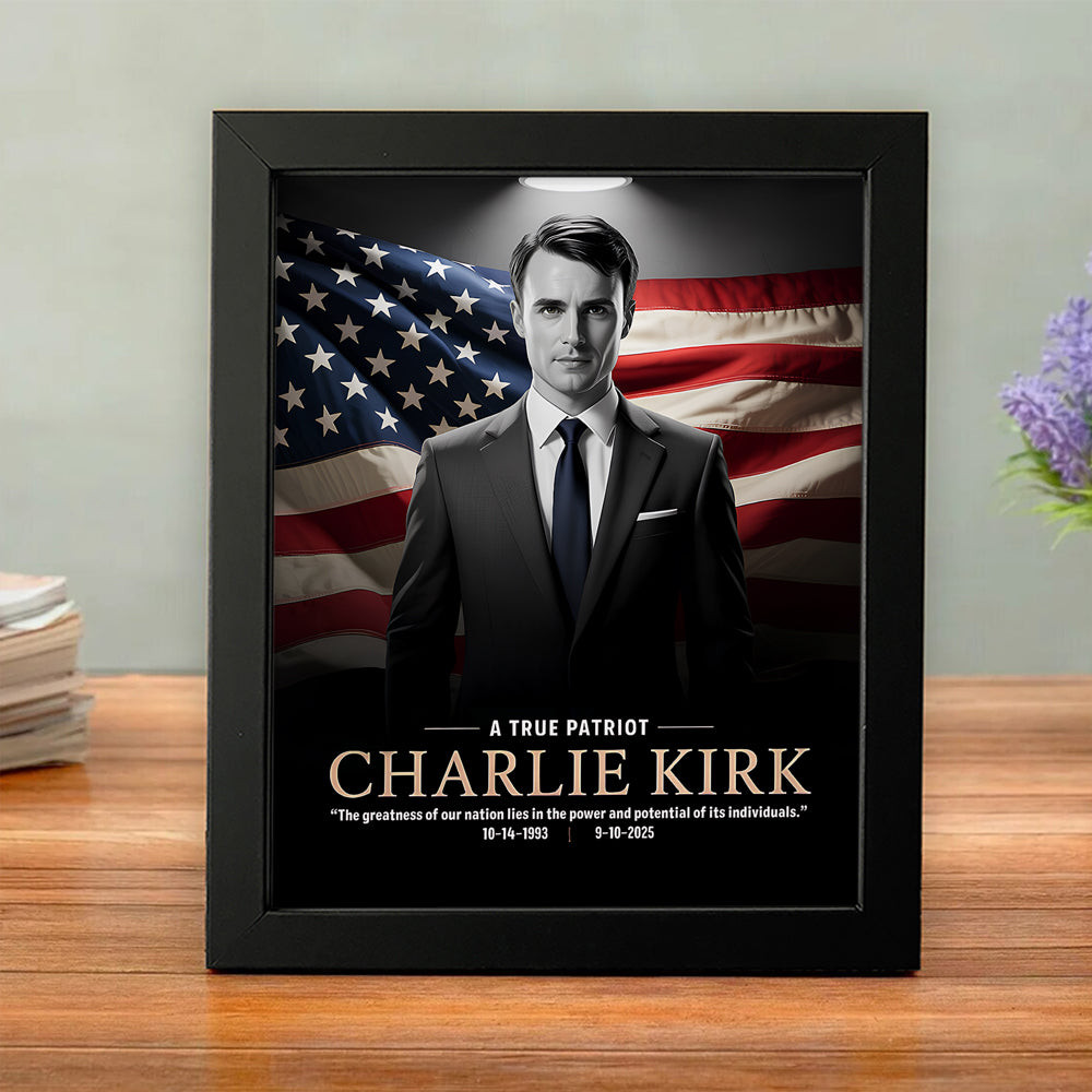 Charlie Kirk A True Patriot Merch Poster U.S Flag Unique Charlie Kirk 47 Memorial Gifts