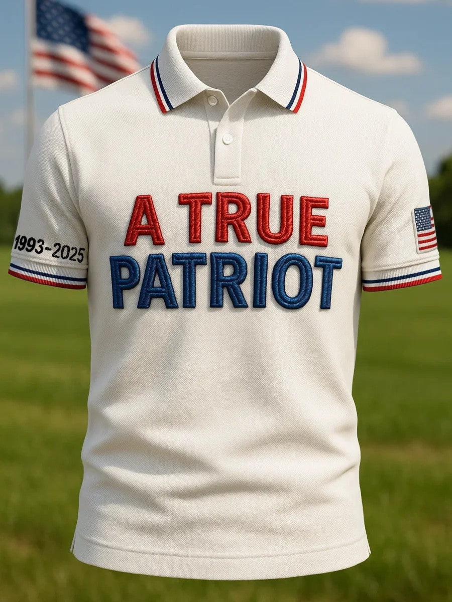 Charlie Kirk A True Patriot Polo Shirt 1993 2025 Memorial Charlie Kirk Clothing Gifts