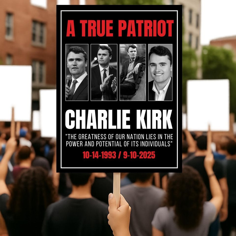 Charlie Kirk A True Patriot Poster Tribute To Charlie Kirk Merch Gift For Supporters