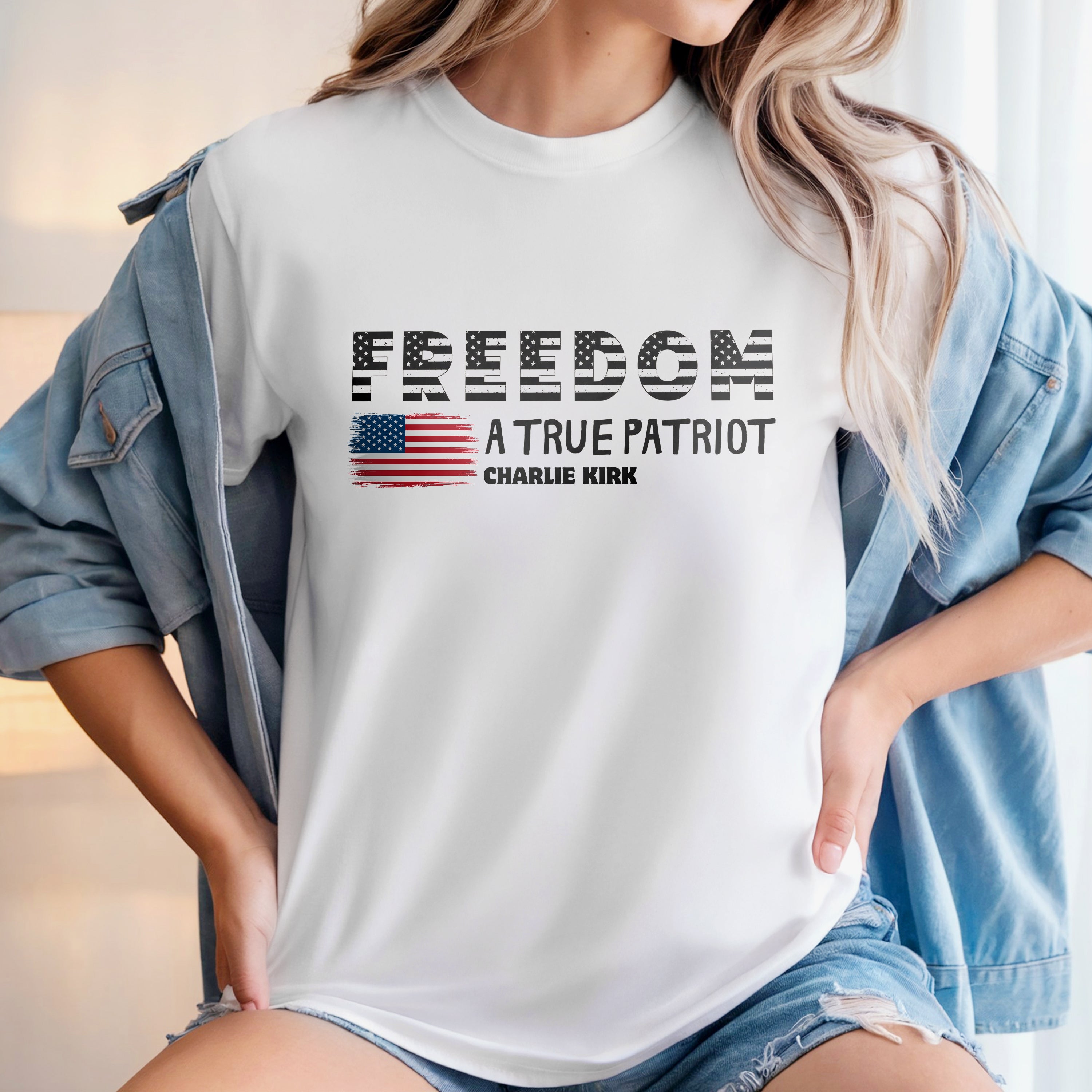 Charlie Kirk A True Patriot Rest In Peace Bright Shirt Gift for Patriots