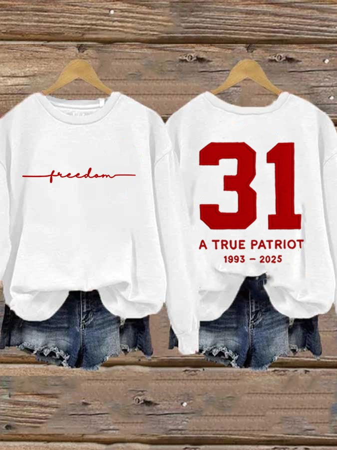 Charlie Kirk A True Patriot Sweatshirt Freedom Charlie Kirk Merch Best Freedom Apparel