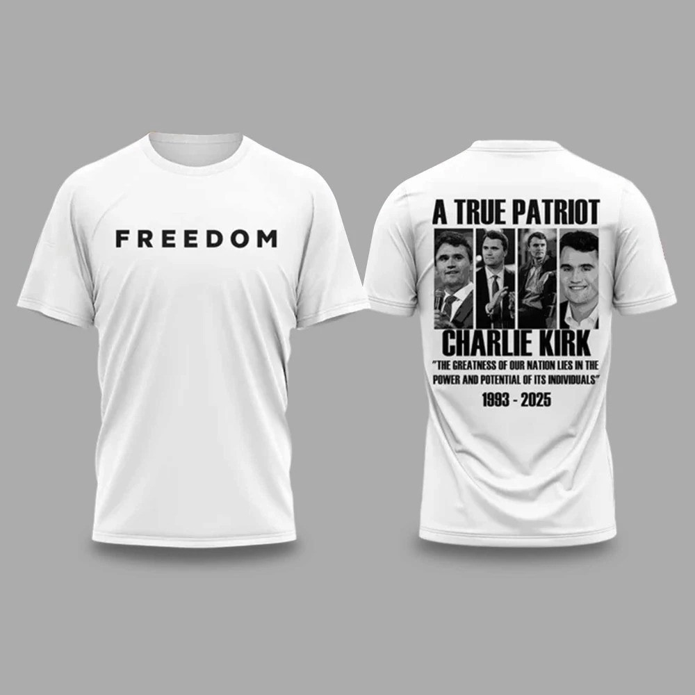 Charlie Kirk A True Patriot T-Shirt 1993-2025 Freedom Memorial Shirt Gifts For Patriots