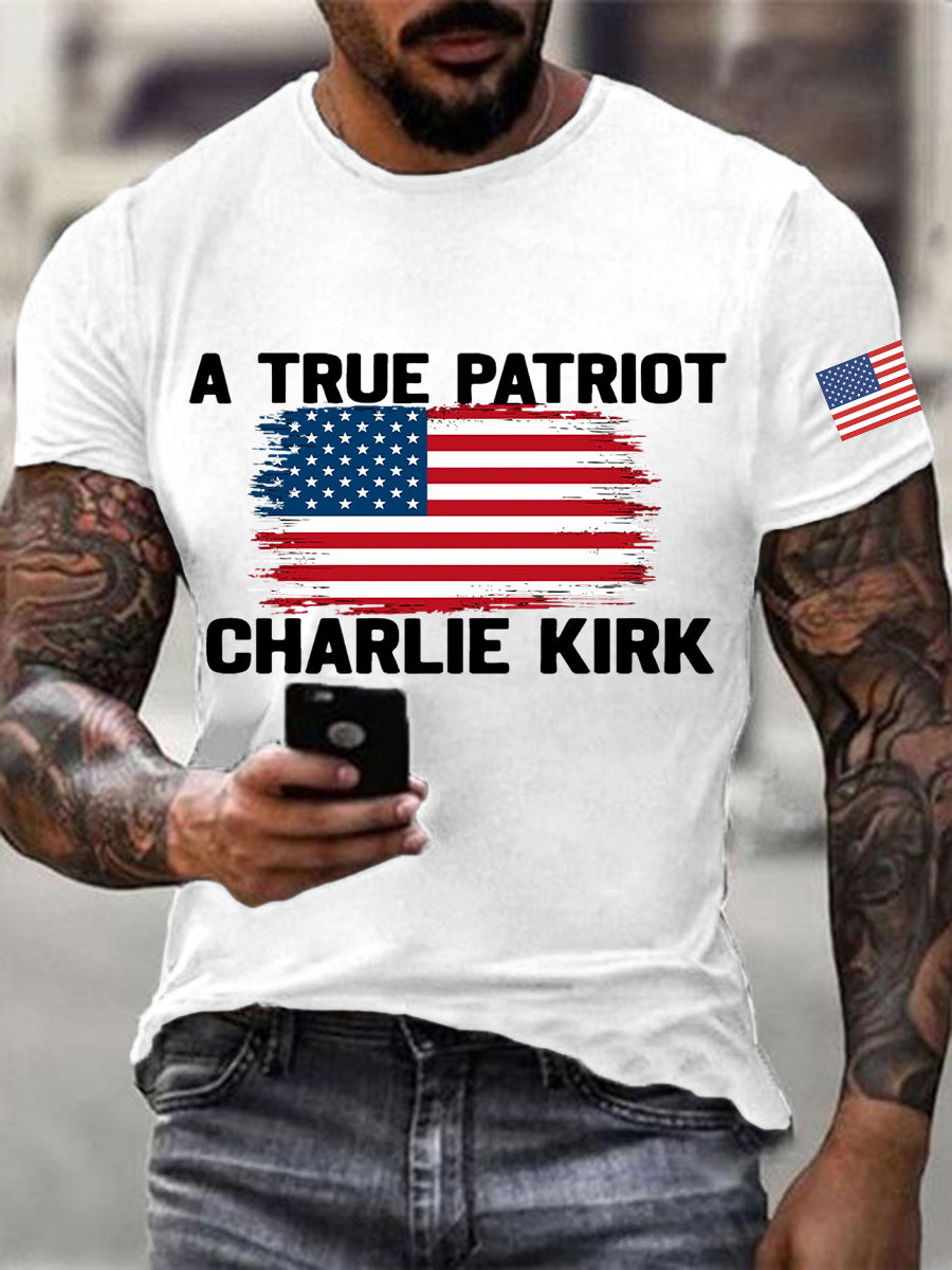 Charlie Kirk A True Patriot T-Shirt Turning Point USA Shirt American Patriotic Gifts