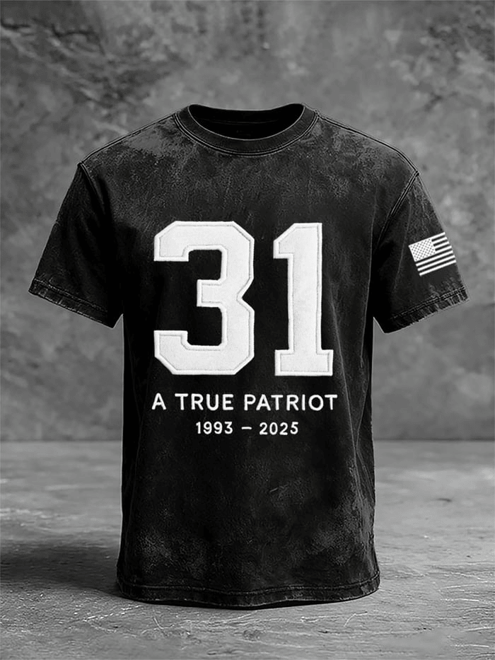 Charlie Kirk A True Patriot Washed Tee Memorial Gift