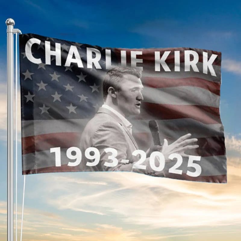 Charlie Kirk America Flag 1993 2025 Rest In Peace Charlie Kirk Memorial USA Flag
