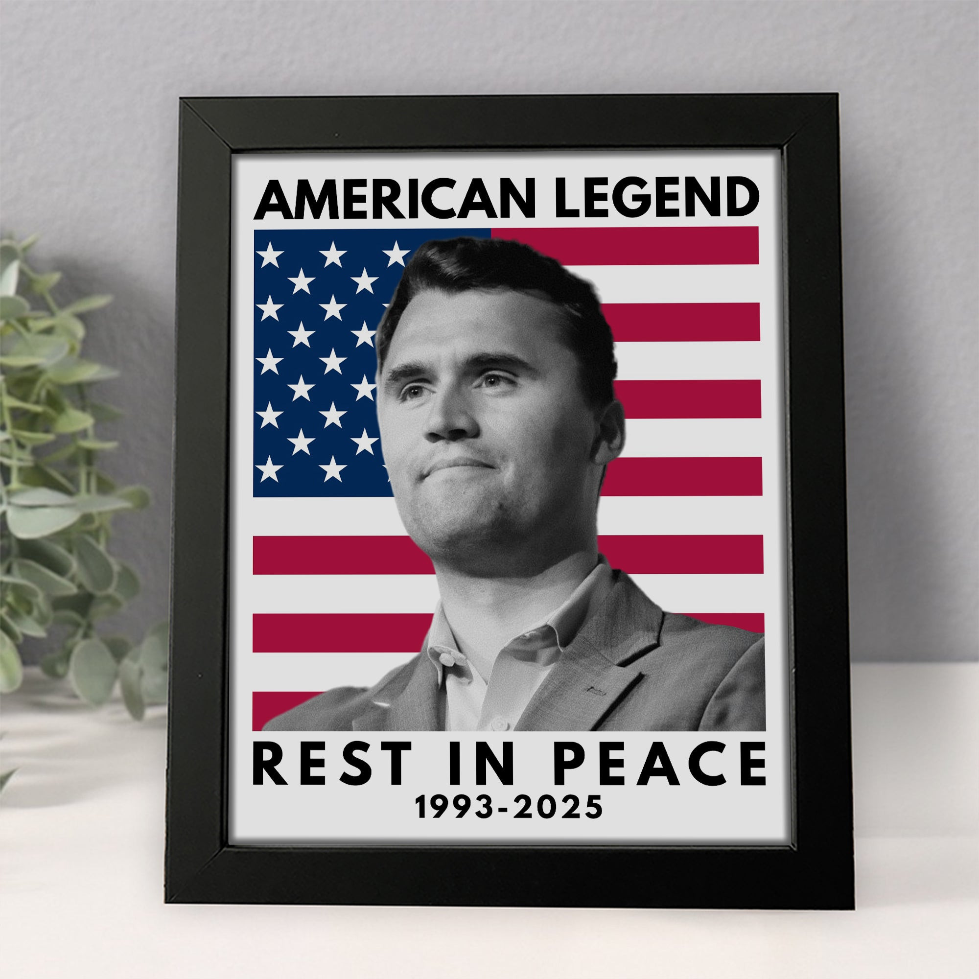 Charlie Kirk America Legend Poster Rest In Peace 1993 2025 Memorial Decorations Gifts