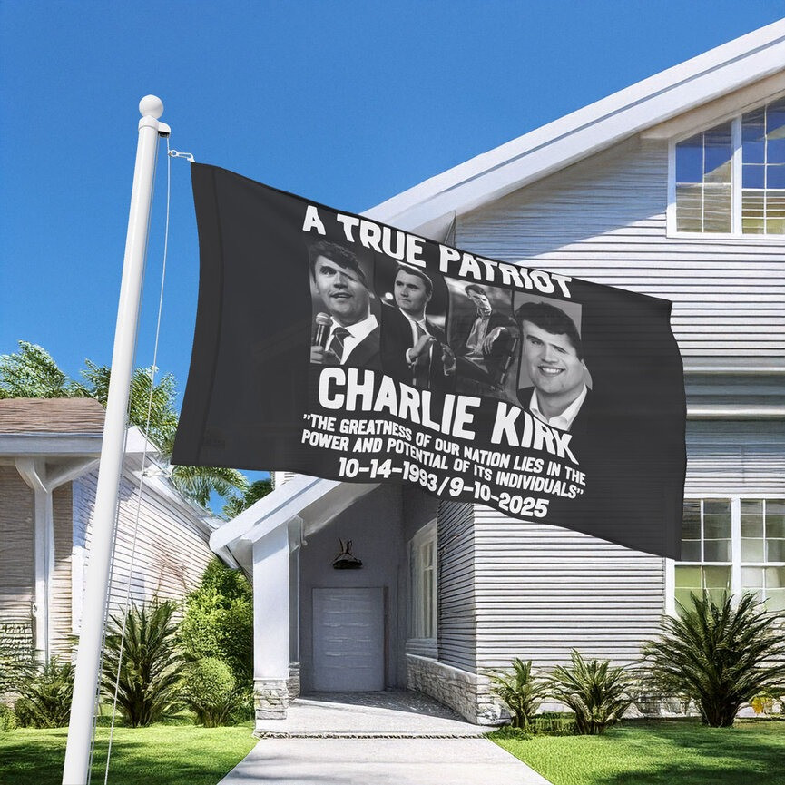 Charlie Kirk American Flag A True Patriot Charlie Kirk Flag Outdoor Decor For Patriots