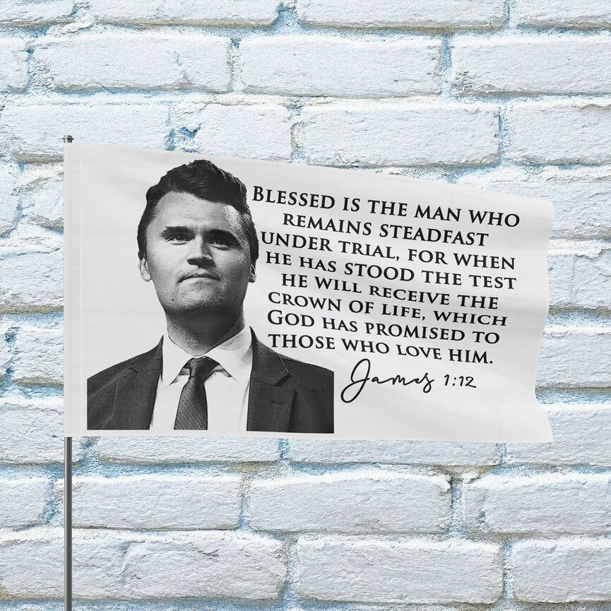 Charlie Kirk American Flag Biblical Verse Charlie Kirk Flag Memorial Gifts