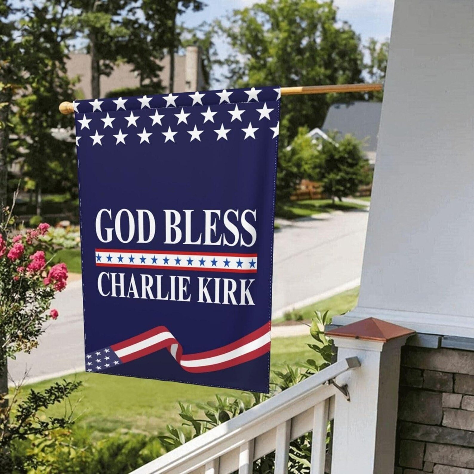 Charlie Kirk American Flag God Bless Charlie Kirk Flag Memorial Gifts