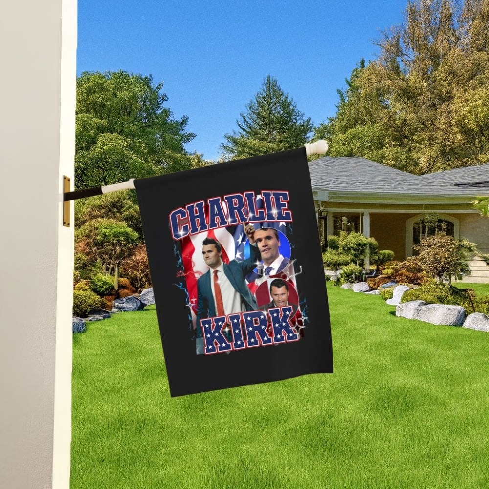Charlie Kirk American Flag Turning Point USA Merch Charlie Kirk Merch Outdoor Decor