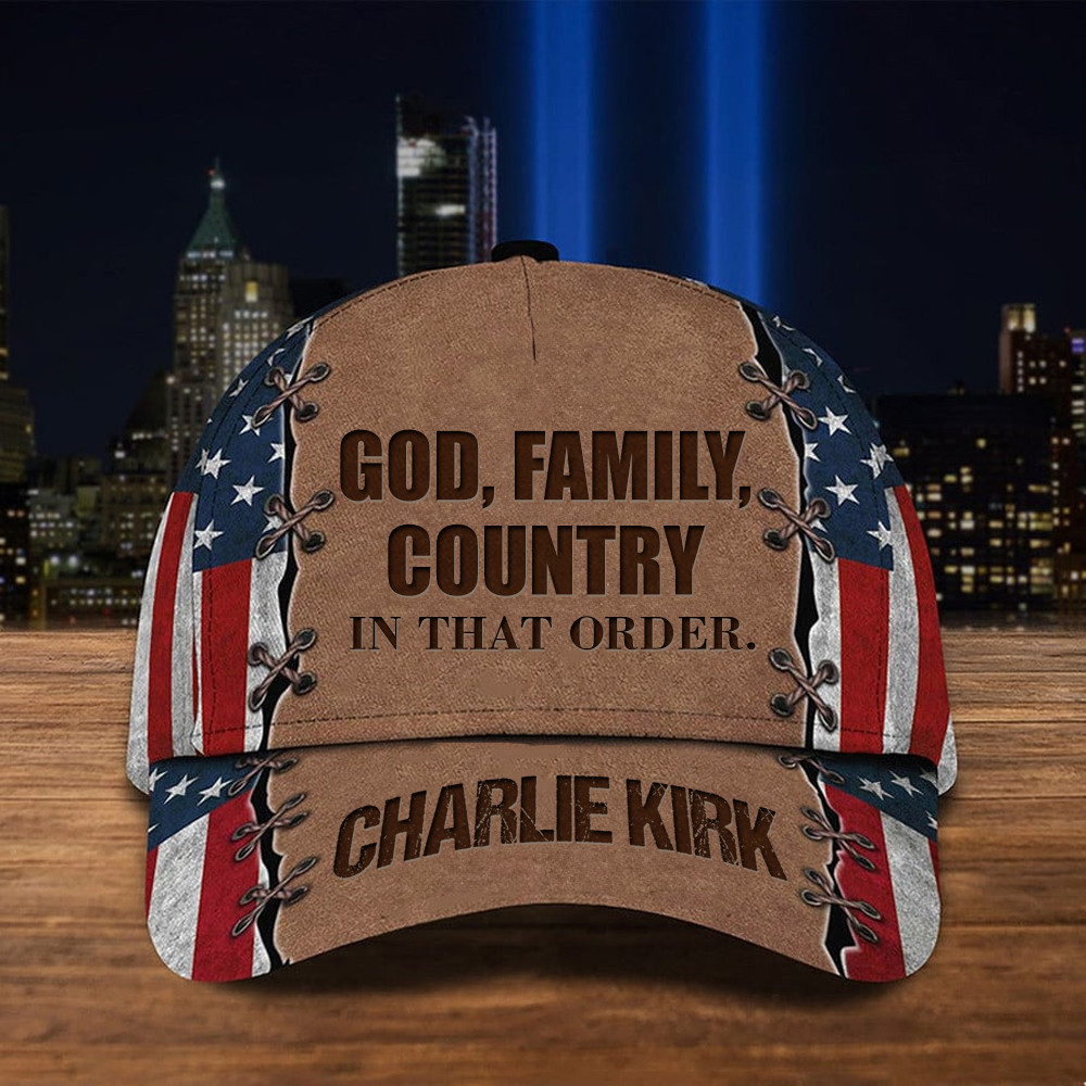 Charlie Kirk American Hat God Family Country One Nation Under God Proud Baseball Cap
